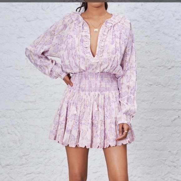 House of Harlow 1960 Dresses & Skirts - NEW House Of Harlow 1960 Lilac 100% Rayon Gauze Tiered Flowy Summer Dress Sz XS